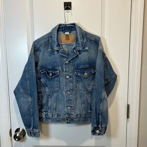 & Denim Womens Denim Jacket‎ 100% Cotton Blue XS